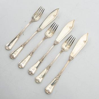 Fiskbestick 24 dlr  silver Tyskland.