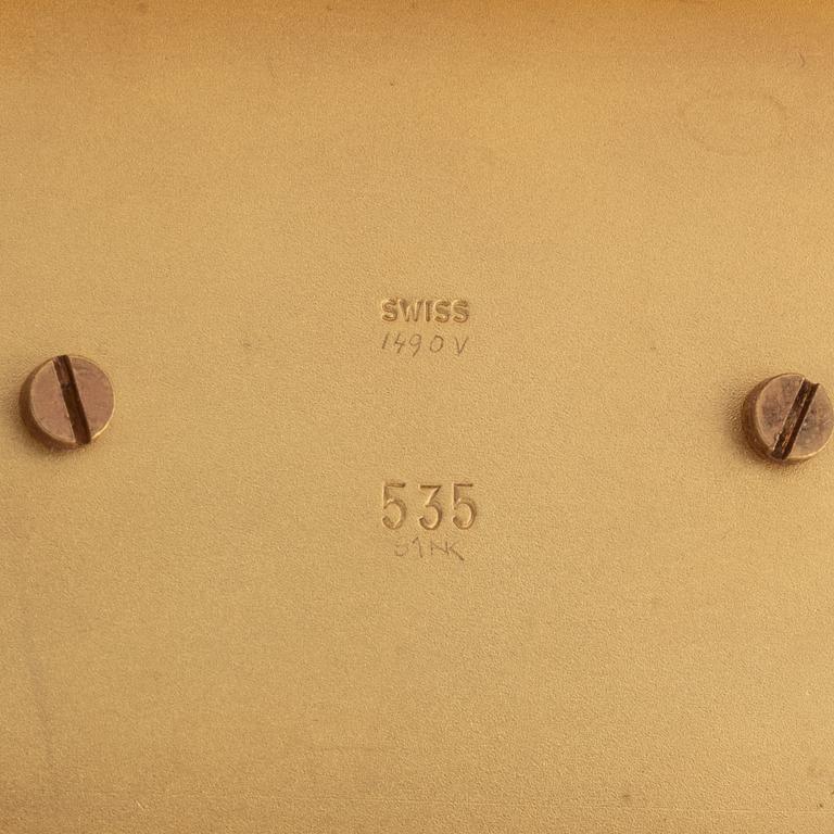 Jaeger-LeCoultre, bordsur, "Thermometer/Barometer", 21 x 6 x 23 cm.