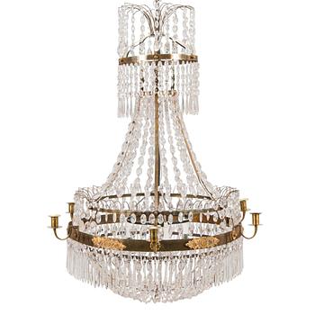 A late Empire chandelier from mid 19th century.