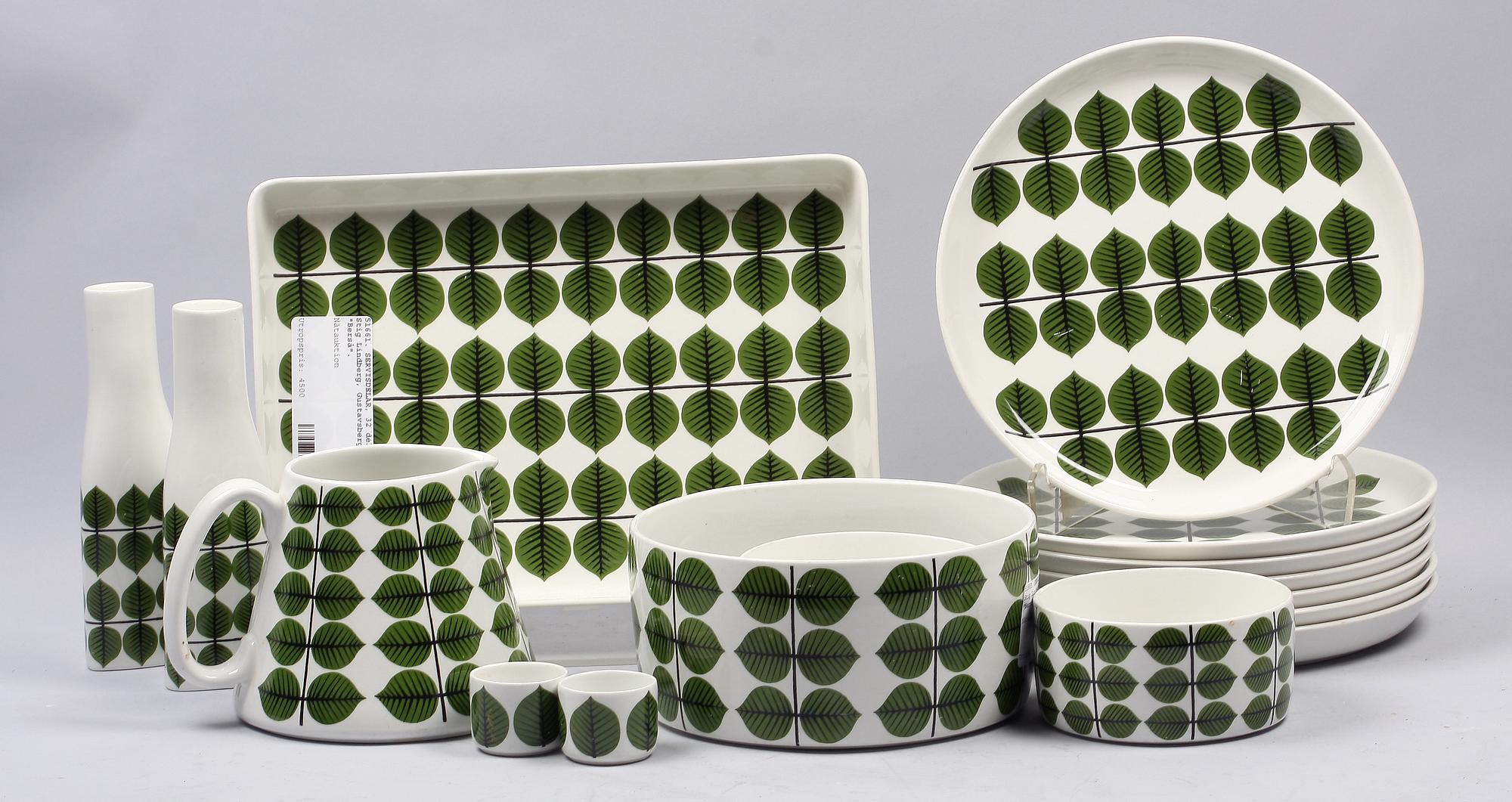 SERVISDELAR, 26 delar, Stig Lindberg, Gustavsberg, "Berså".