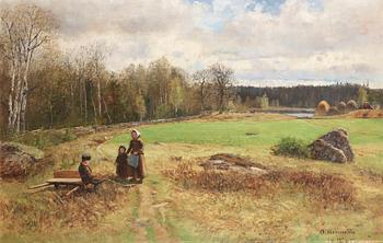 64. Olof Hermelin, Spring landscape with figures.