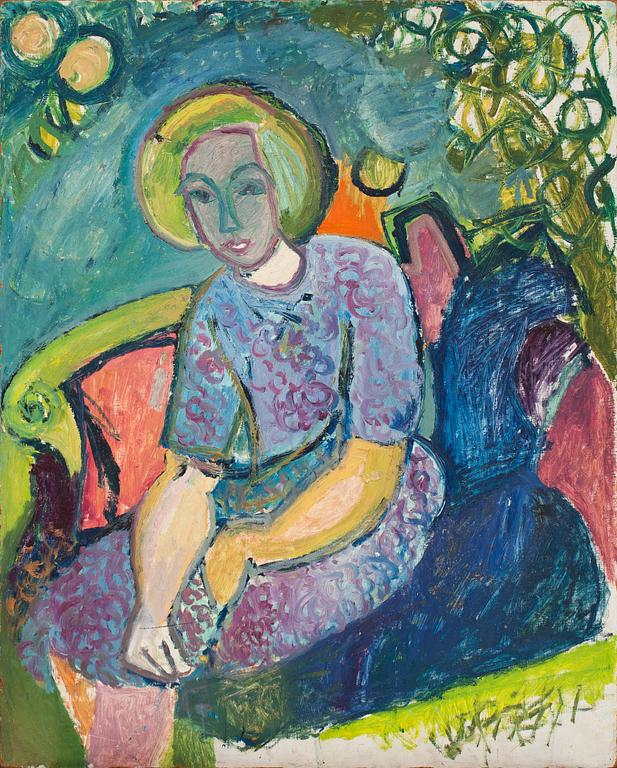 JETTE STOLTZ, oljor på pannå mm, 5 st, 3 sign.