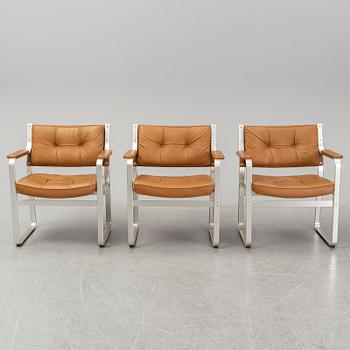 KARL ERIK EKSELIUS, fåtöljer 3 st, "Mondo", JOC.