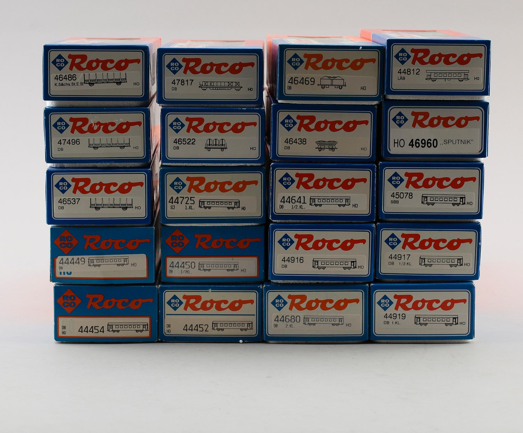 SAMLING MODELLTÅGSDELAR, 20 delar, Roco, Österrike.