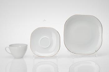 KAFFESERVIS, 23 delar, porslin, Upsala-Ekeby, Karlskrona.