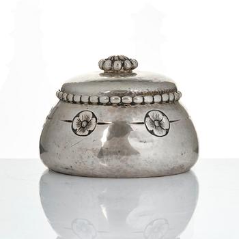 K. Andersson, a lidded silver sugar bowl, Art Nouveau, Stockholm 1919.