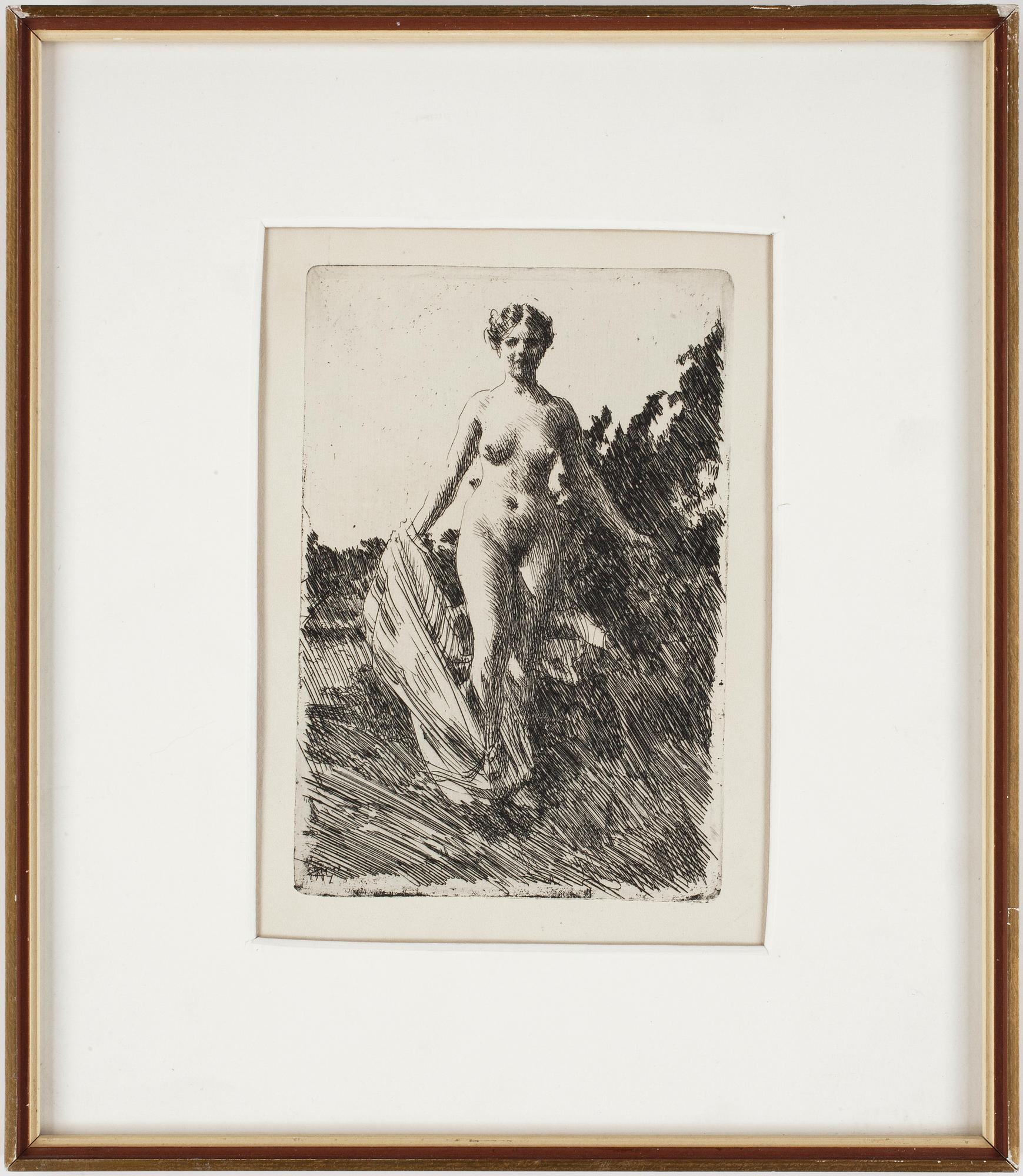 ANDERS ZORN, etsning, osignerad.