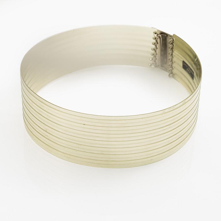 Paco Rabanne, bälte," Space Age Rigid Metal Wide Belt" 1970-tal.
