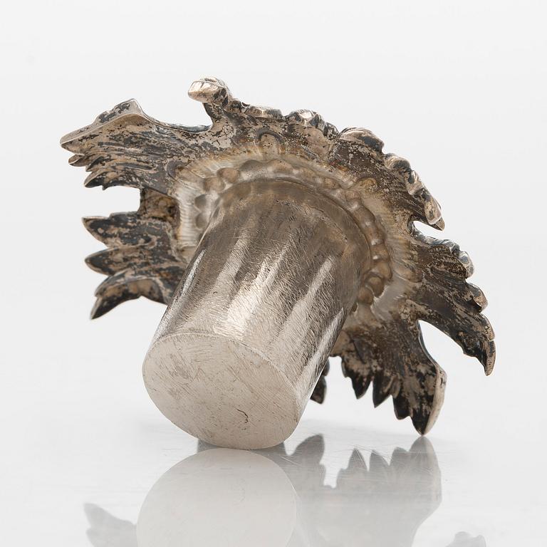 Gustaf Möllenborg, Ljusstakar, ett par, silver, Stockholm 1848. Nyrokoko.