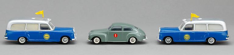 PARTI LEKSAKER, 3 st, Tekno Danmark. 1950/60- tal.