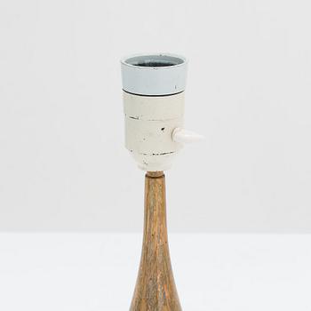 Bordslampa, mässing, 1900-talets mitt.