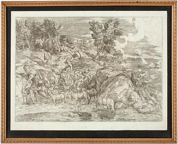 KOPPARSTICK, Valentin Lefebvre efter Titian, utgivet av J. van Kampen, 1682.