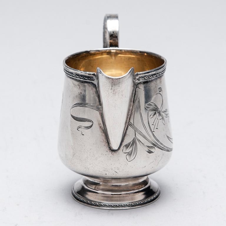 GRÄDDSNÄCKA, silver, Russland, 1800/1900-tal. Vikt 106,8 g.