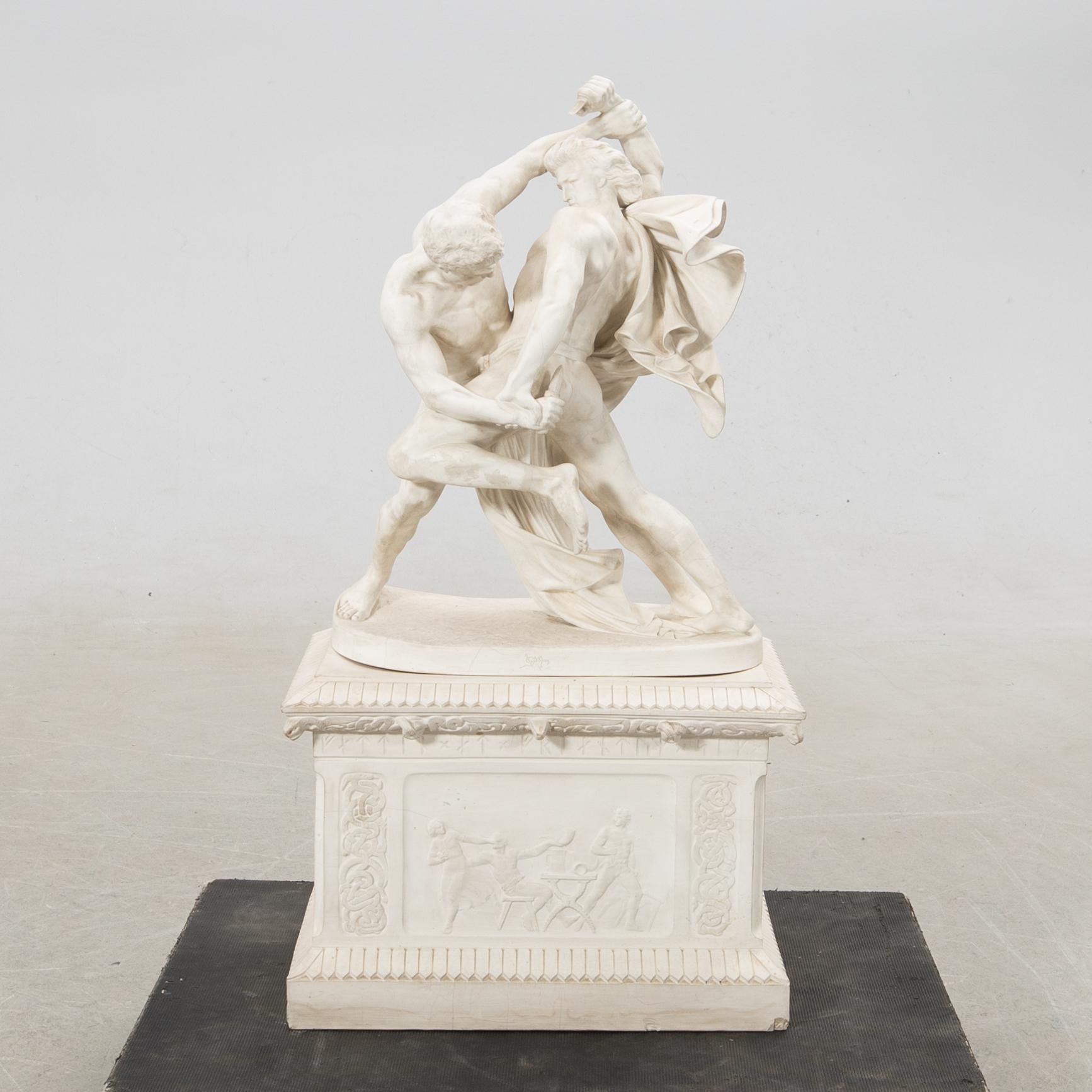 Johan Peter Molin, after, "Belt buckle" Gustavsberg parian around 1900.