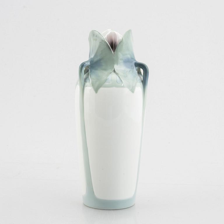 Nils Emil Lundström, an Art Nouveau porcelain vase, Rörstrand, early 20th Century.