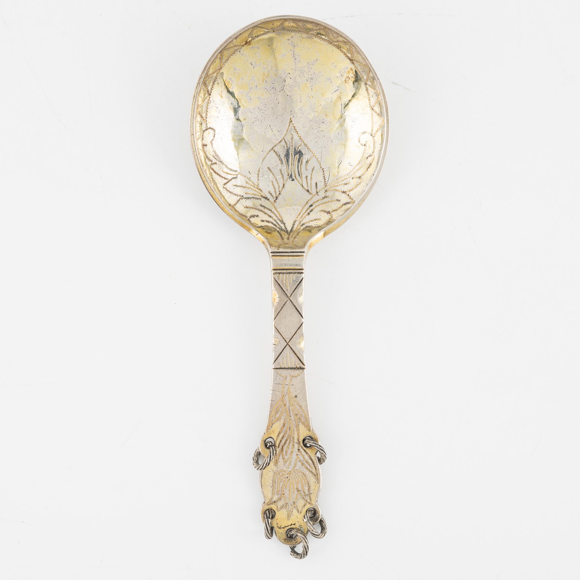 A Swedish Silver Spoon, mark of Johan Gadd, Piteå 1764.