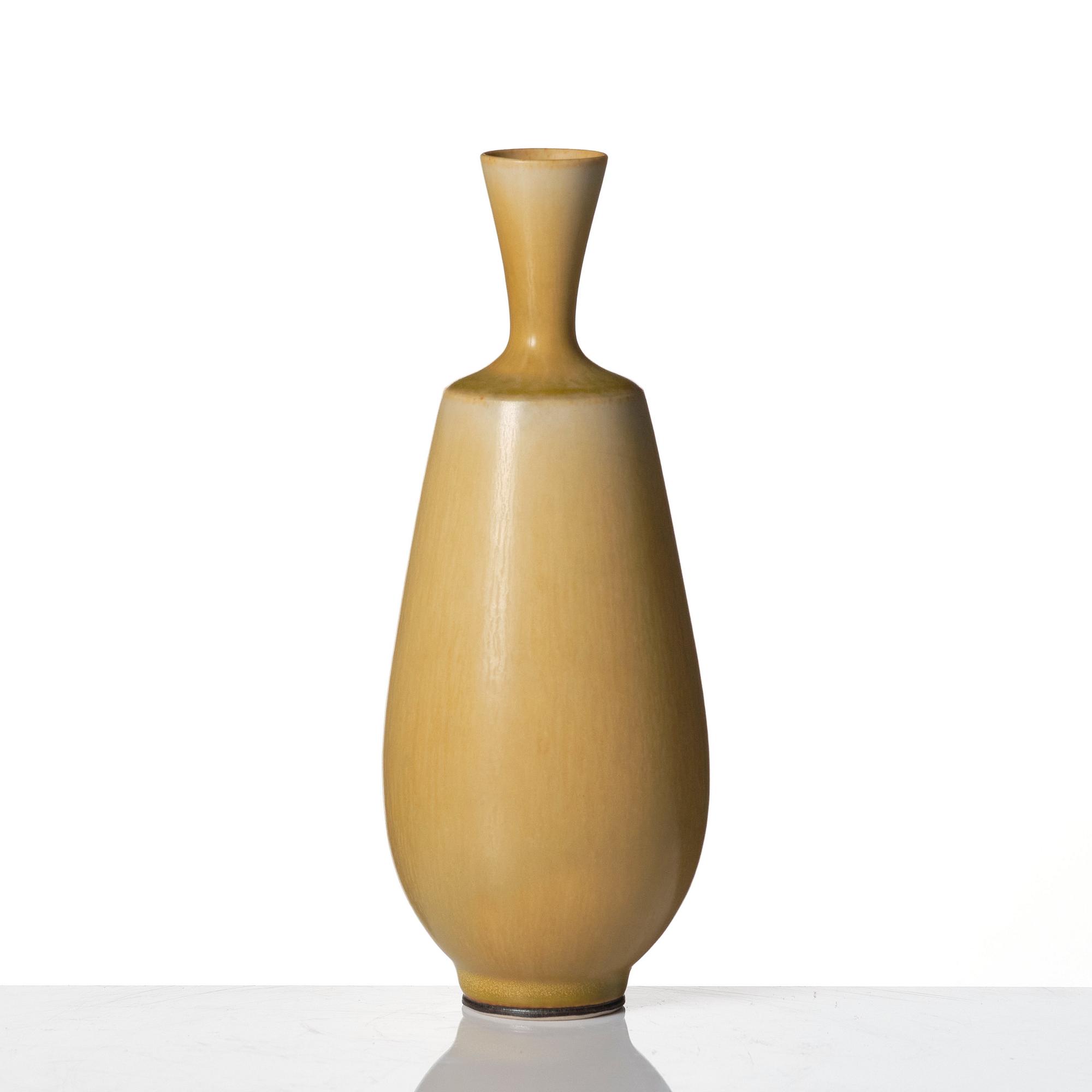 Berndt Friberg, a set of five stoneware vases, Gustavsberg studio, Sweden 1956-65.