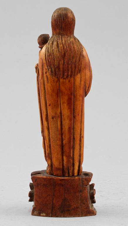 FIGURIN, ben och trä, möjligen 1700-tal.