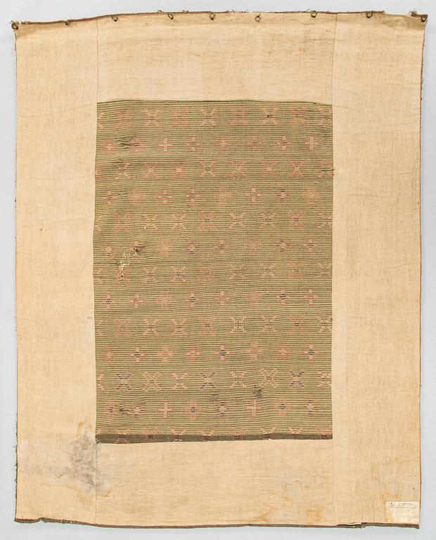 A Finnish folkart long pile ryijy.rug dated 1836. Circa 180 x 140 cm.