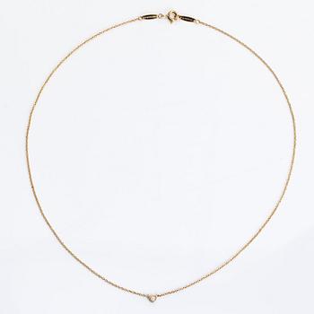 Tiffany & Co, Elsa Peretti, halsband, "Diamonds by the Yard", 18K guld med en diamant ca 0.05 ct.