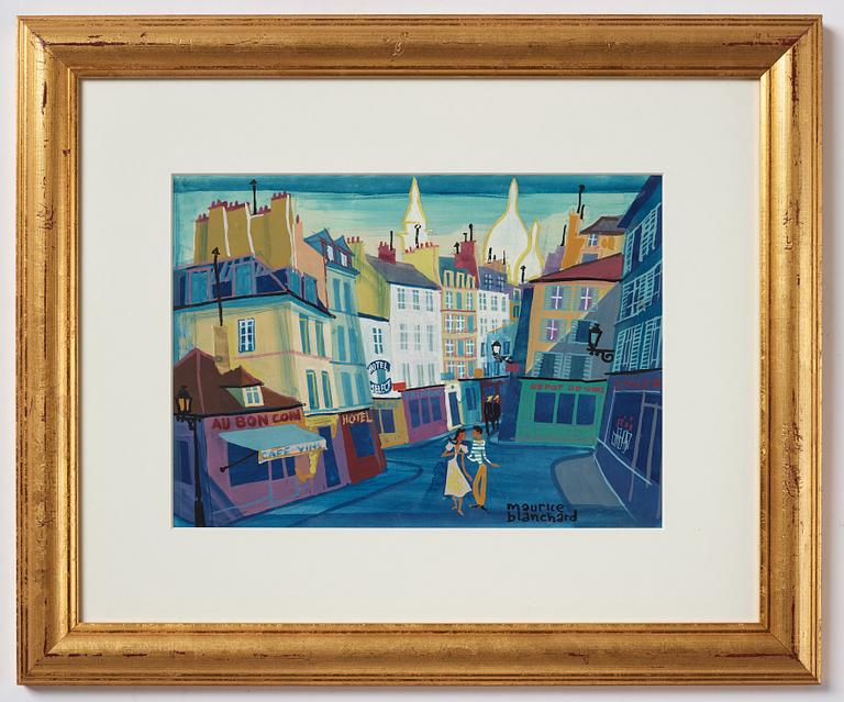 Maurice Blanchard, "Les Rues de Montmartre et le Sacre Coeur".