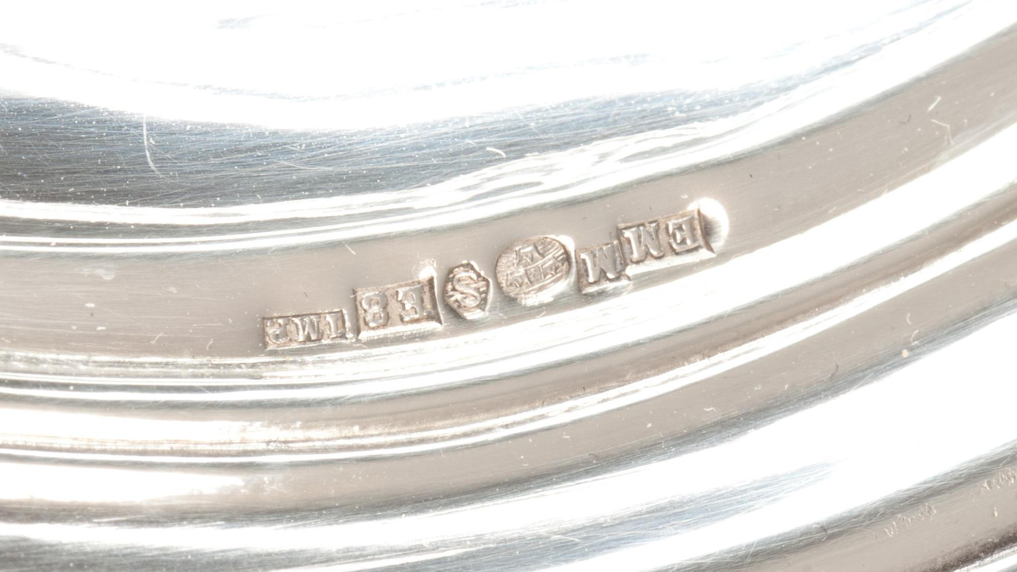 KUVERTTALLRIKAR, silver, 3 st, 1920/30-tal. Total vikt ca 1100 g.