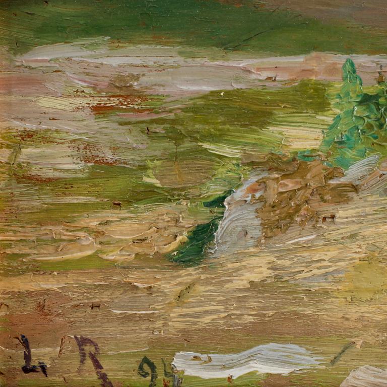 LOTTEN RÖNQUIST, olja på pannå, monogramsignerad och dat -94.