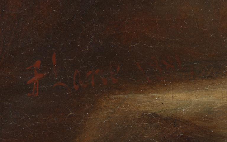 OKÄND KONSTNÄR, olja på duk, sign F. Lane, 1800-talets andra hälft.
