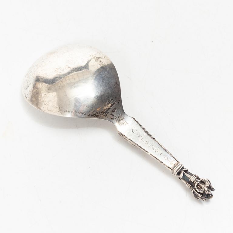 A Norwegian silver spoon, mark of Marius Hammer, Bergen, 1888.