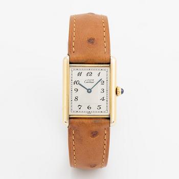 must de Cartier, Tank, armbandsur, 23,5 x 23 (31) mm.