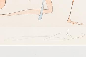 Salvador Dalí, kolorerad torrnål, 1974, signerad och numrerad43/300.