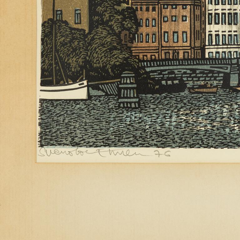 Svenolov Ehrén, View towards Skeppsbron, Stockholm.