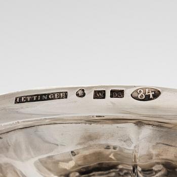 A parcel-gilt coffee pot, maker's mark of Johan Gustaf Ettinger, Vyborg 1861.