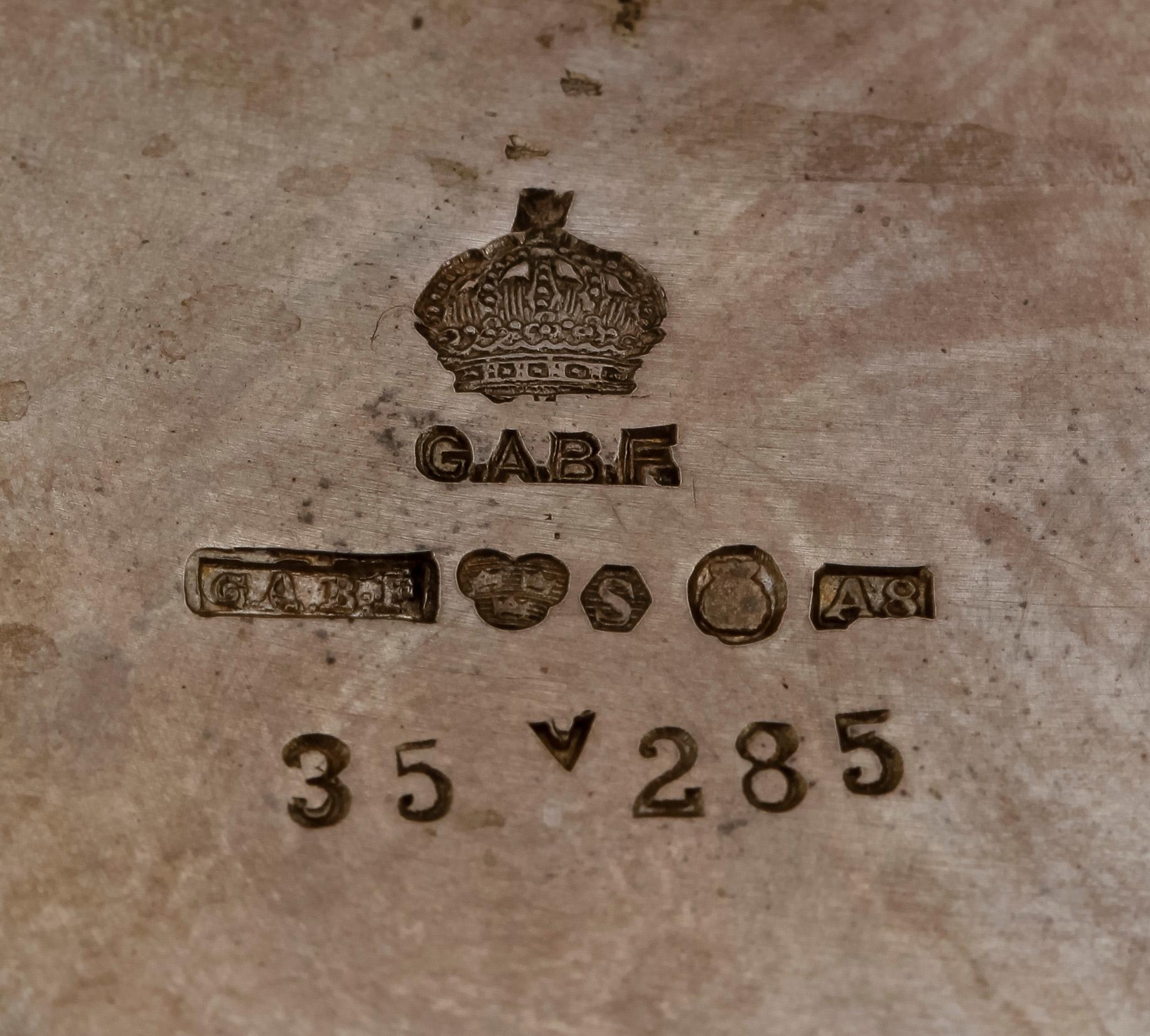 BÄGARE, 3 st, silver, bl a GABF, Stockholm. 1900-tal. Tot ca 1310 g.