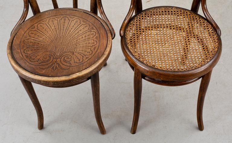 STOLAR, 6 st, Thonet, Wien, 1900-talets första hälft.