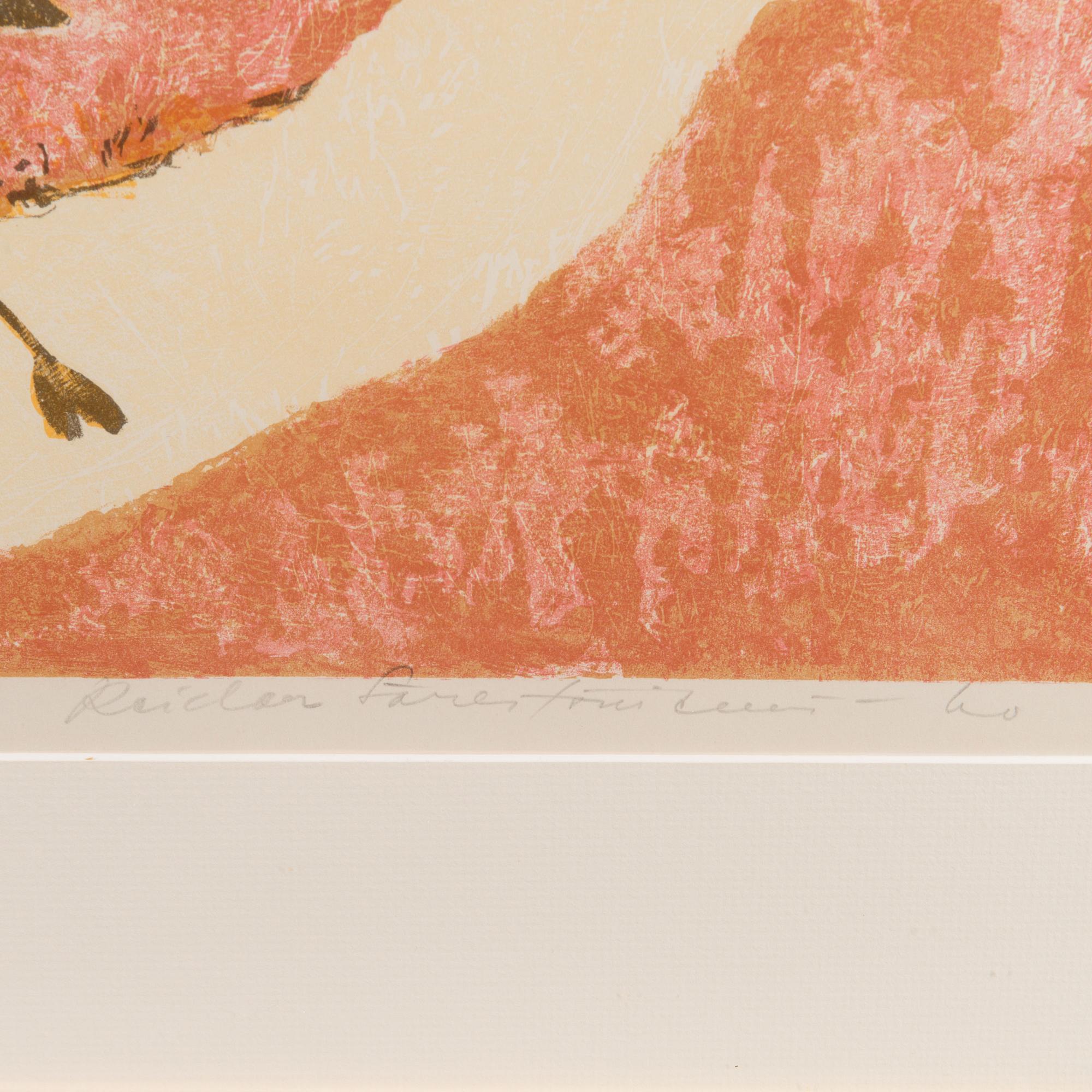 Lithograph, signed, dated -60, numbered 185/220. Printed by artist.