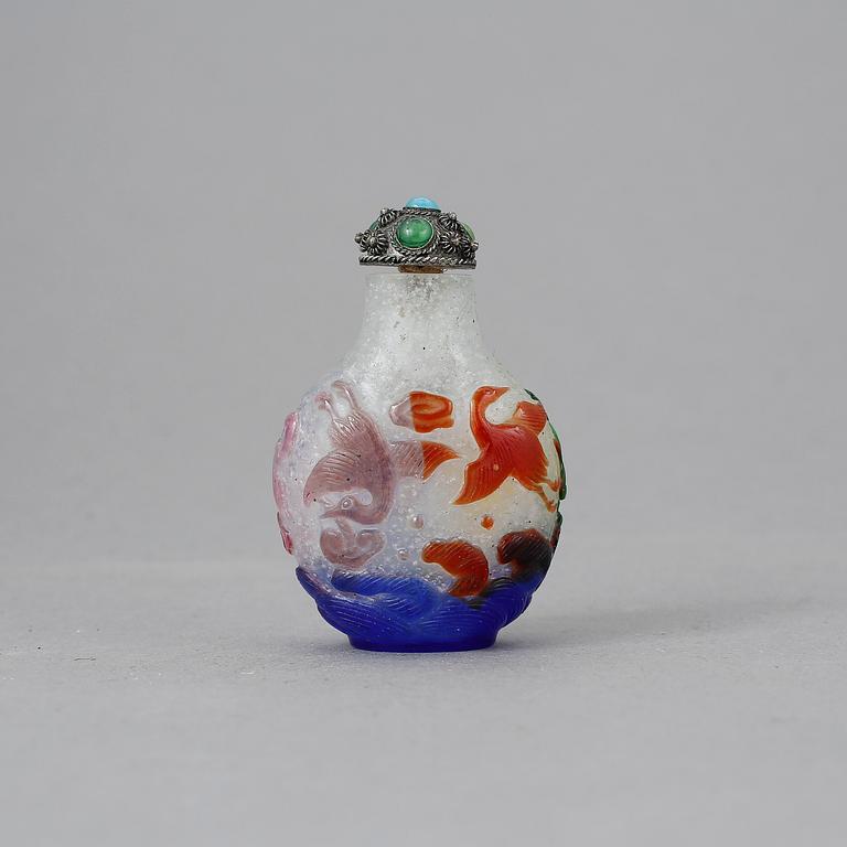 SNUSFLASKA, glas, Kina 1800-1900-tal.