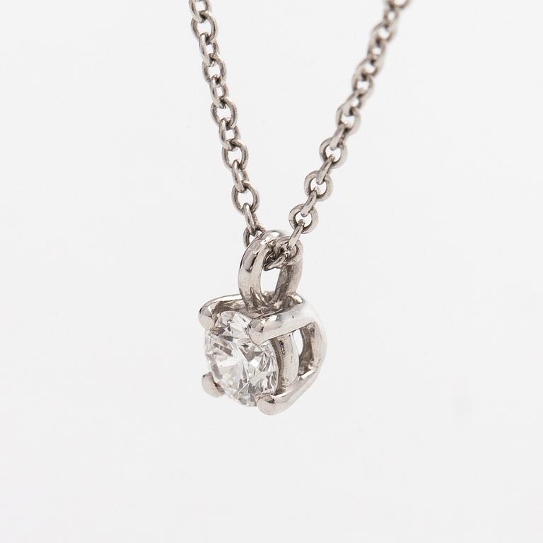 Tiffany & Co, kaulakoru, platinaa ja briljanttihiottu timantti.