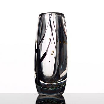 Vicke Lindstrand, an "Autumn" glass vase, Kosta, Sweden 1950's.