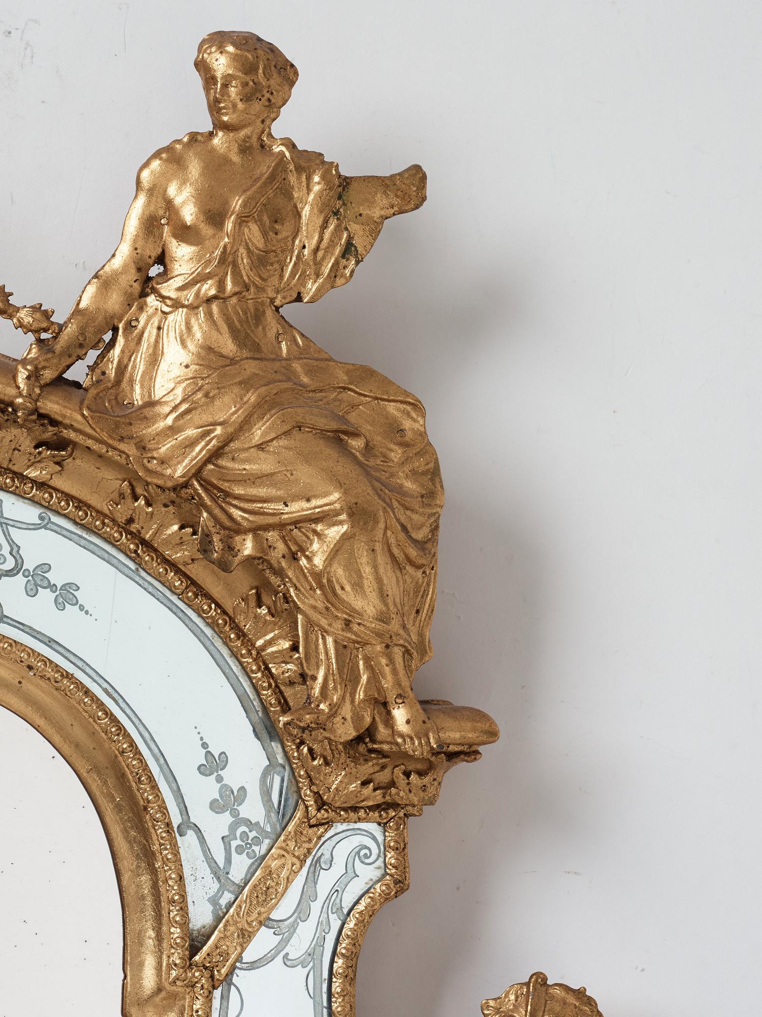 A Swedish Baroque mirror by Burchardt Precht (active in Stockholm 1674-1738).