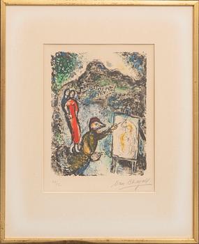 Marc Chagall, lithograph in colours signed and numbered 18/50.