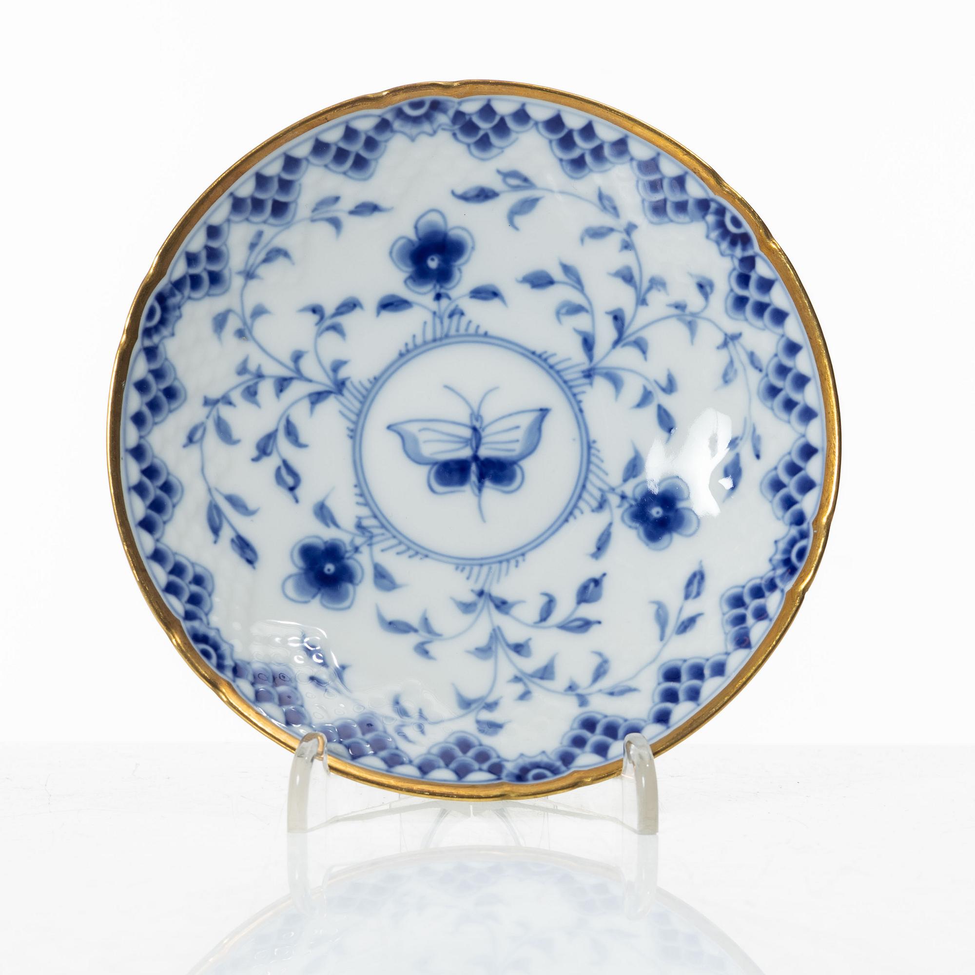 Bing & Grøndahl, kaffeservis, 13 delar, porslin, "Sommerfugl", Danmark.