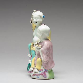 FIGURGRUPP, porslin. Qingdynastin, 1700-tal.