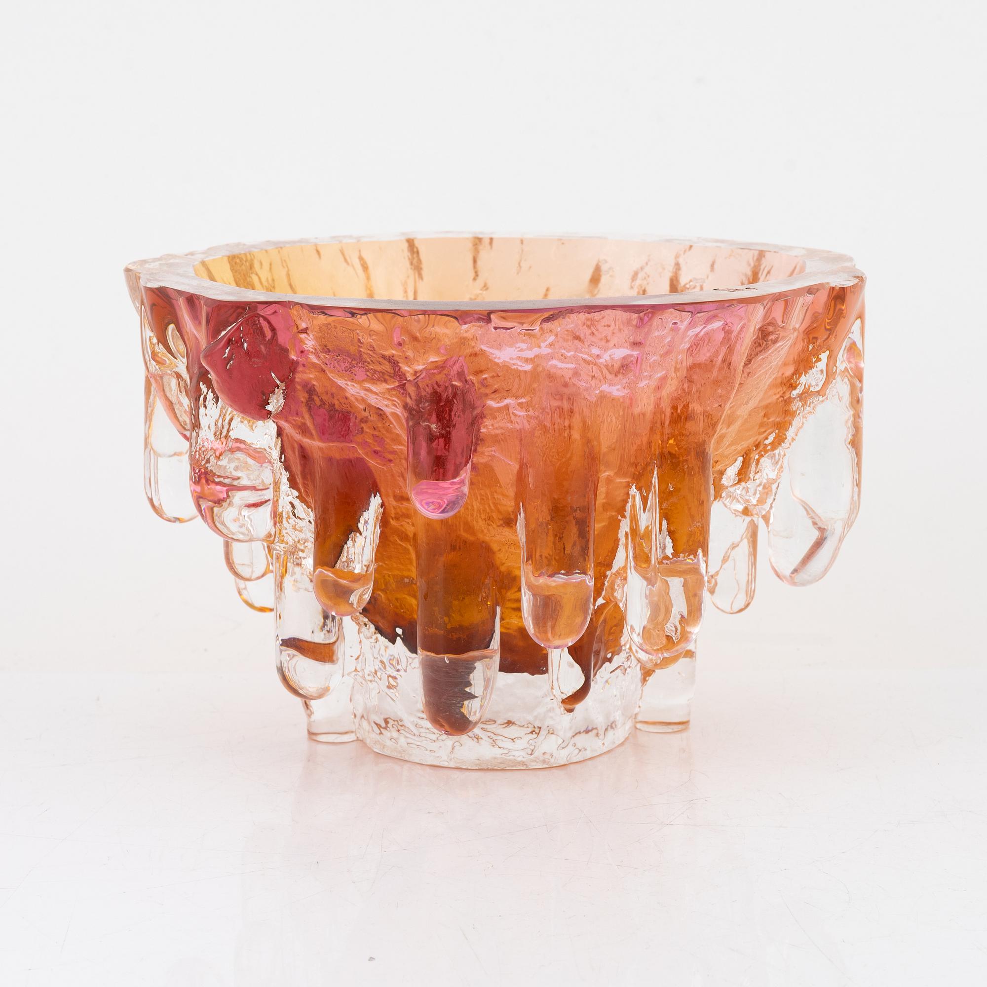 Göran Wärff, a unique glass bowl, Kosta, Sweden.