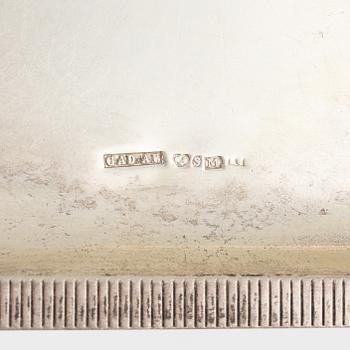 Hovjuvelerare G A Dahlgren Ab, bordssurtout, 5 delar, silver, Malmö 1933-35.