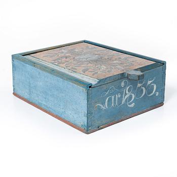 A painted box, dated 1833.