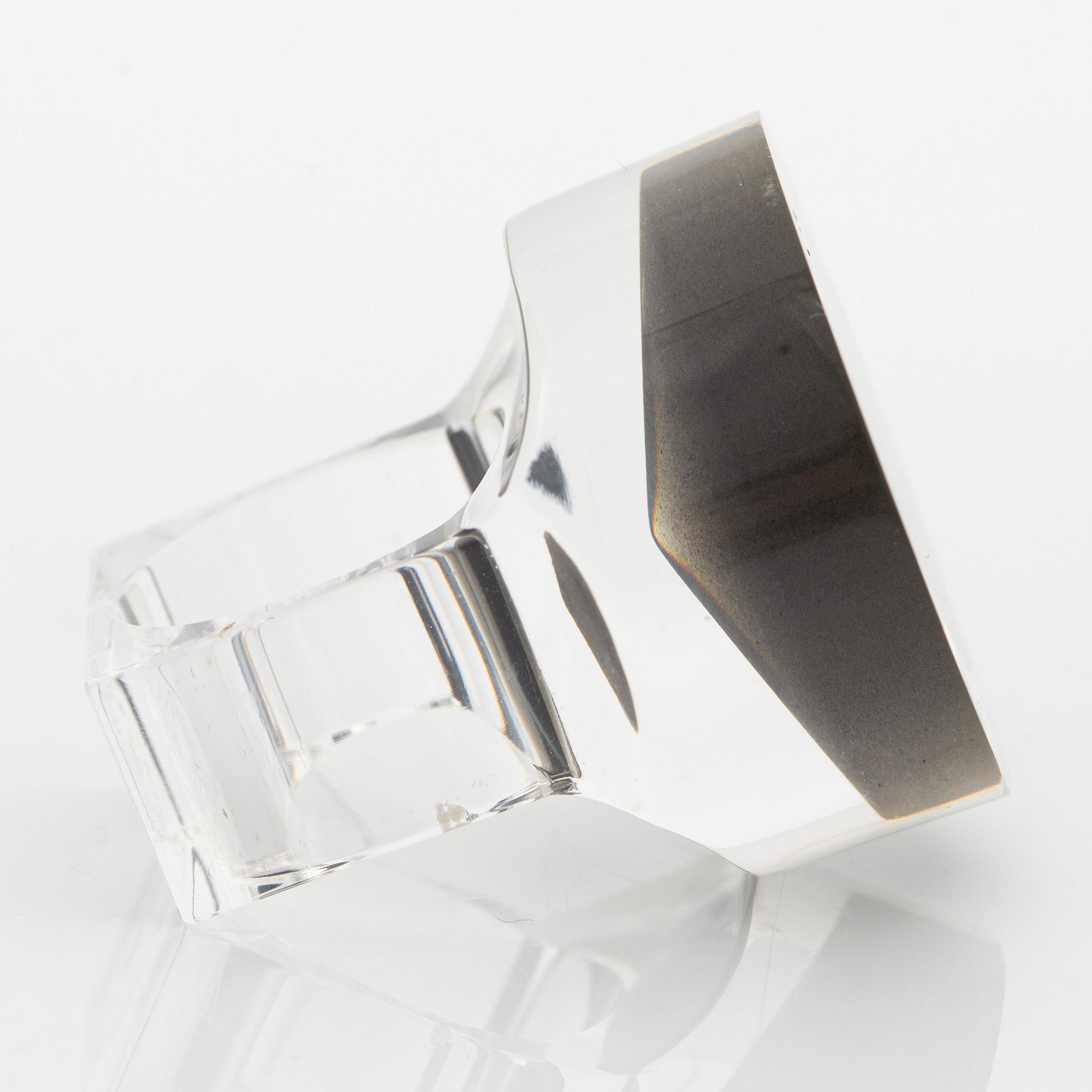 Siv Lagerström, three rings, acrylic plastic, 1970s.
