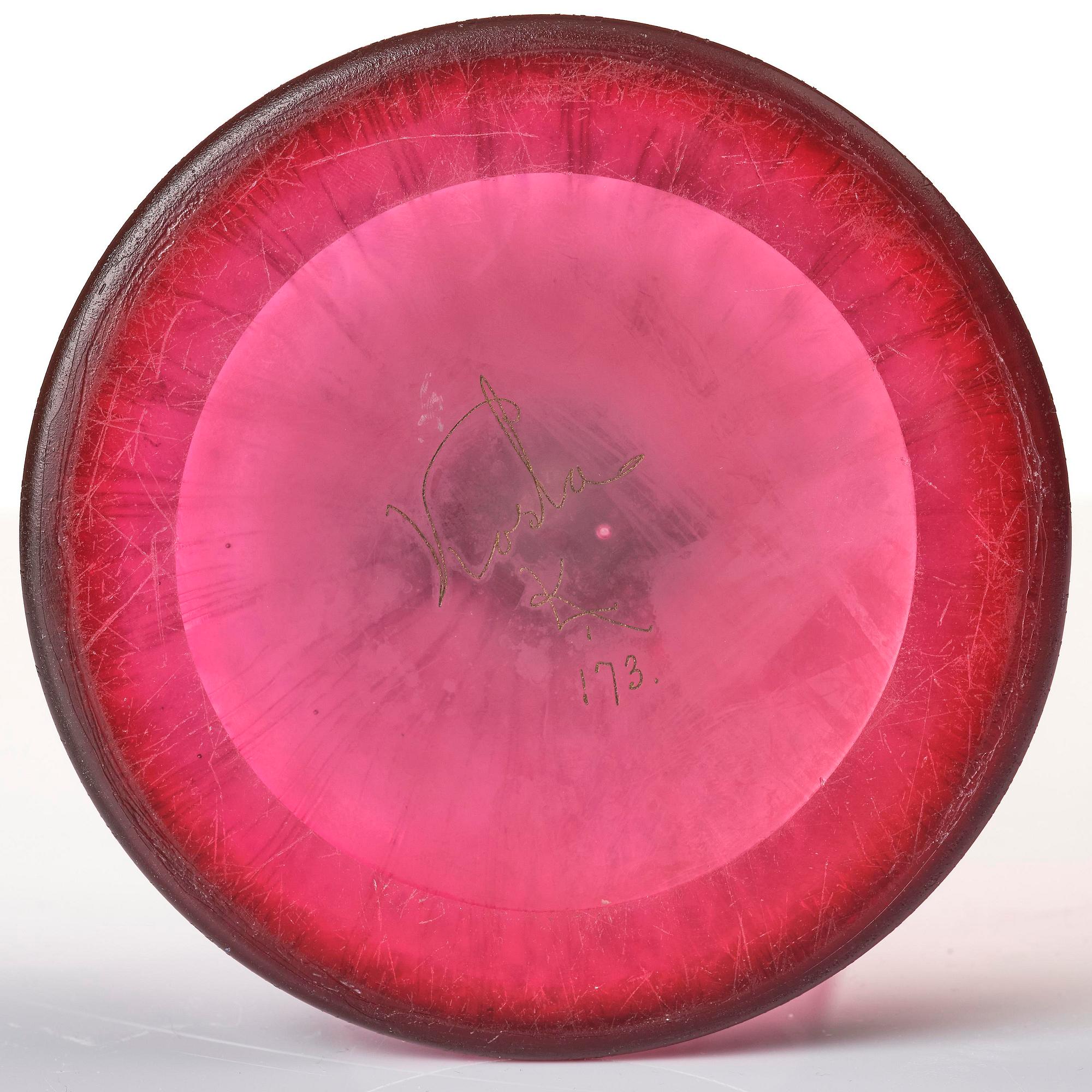 Karl Lindeberg, An Art Nouveau cameo glass vase, Kosta, model 173, circa 1900.