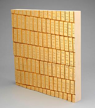 JURI MARKKULA, relief, bladguld, osign.