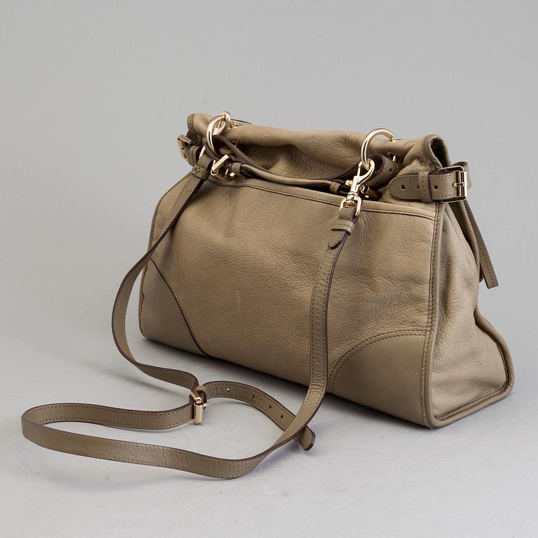 A light green leather "Taylor Satchel" handbag by Mulberry.